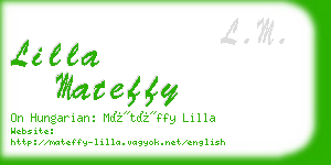 lilla mateffy business card